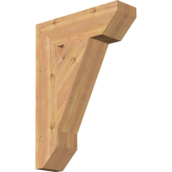 Ekena Millwork Traditional Slat Smooth Bracket, Western Red Cedar, 5 1/2"W x 20"D x 28"H BKT06X20X28TRA06SWR - main